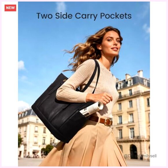 Vintage Leather Tote Bag Vintage Soft Leather Tote Bag with Multiple Pockets and iPad Compartment